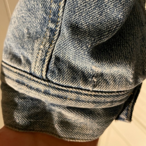 Madewell Sherpa Classic Jean Jacket in Eaves Wash Mens Size S - Picture 5 of 8